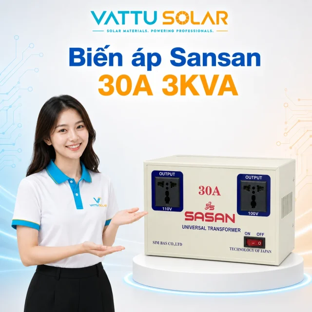 Biến áp Sansan 30A 3KVA - Vật Tư Solar