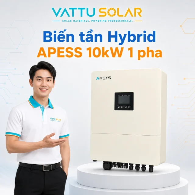 Biến tần Hybrid APESS 10kW 1 pha - Vật Tư Solar