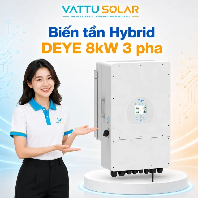 Biến tần Hybrid DEYE 8kW 3 pha - Vật Tư Solar