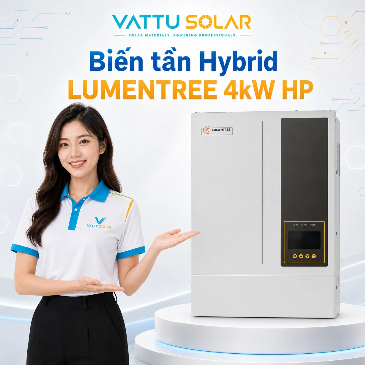 Biến tần Hybrid LUMENTREE 4kW HP - Vật Tư Solar