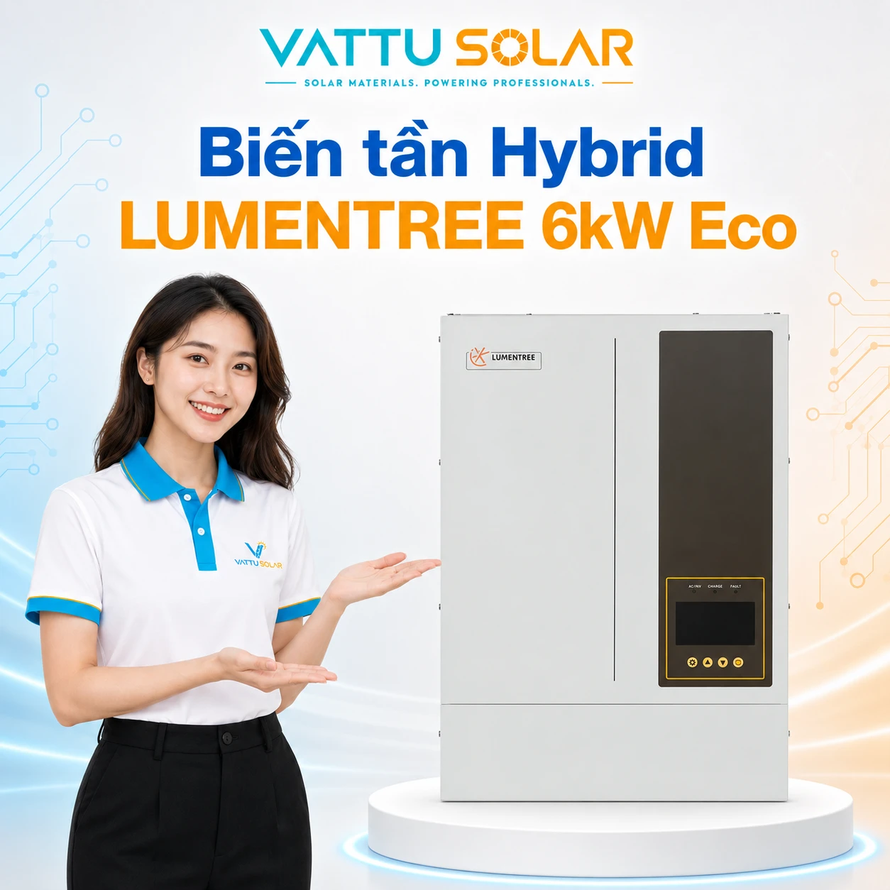 Biến tần Hybrid LUMENTREE 6kW Eco - Vật Tư Solar