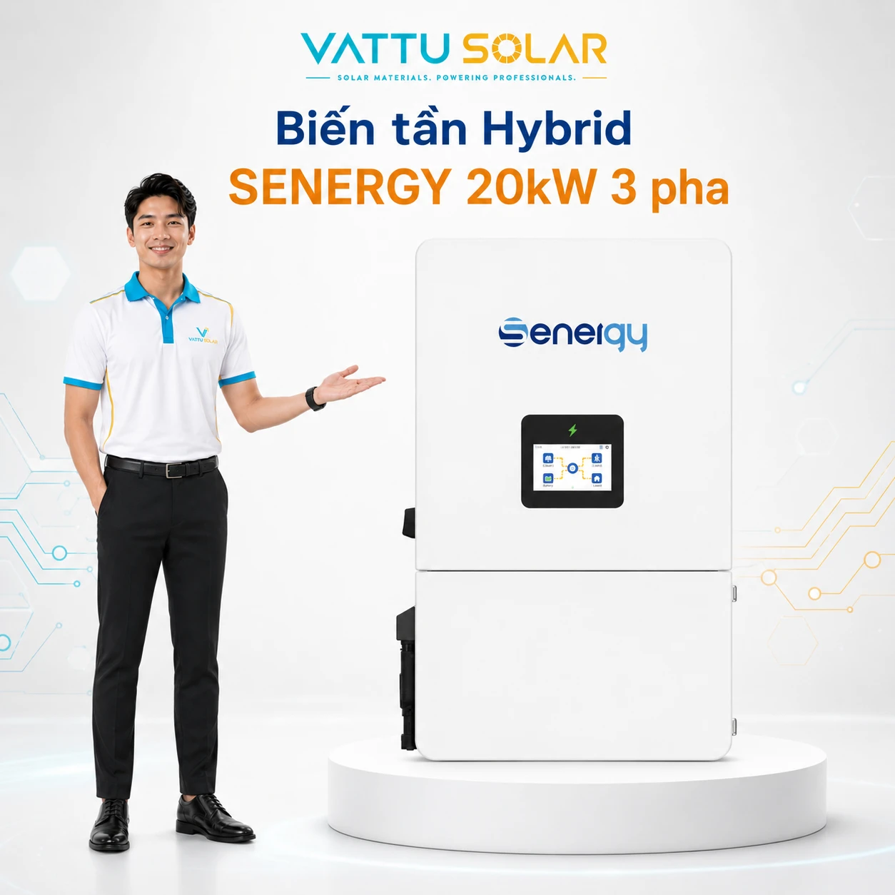 Biến tần Hybrid SENERGY 20kW 3 pha - Vật Tư Solar