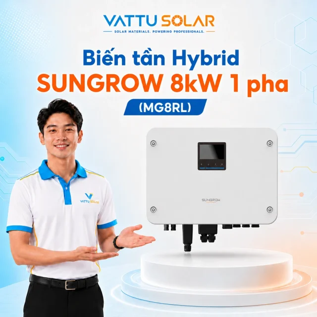 Biến tần Hybrid SUNGROW MG8RL 8kW 1 pha (SH8.0RS) - Vật Tư Solar