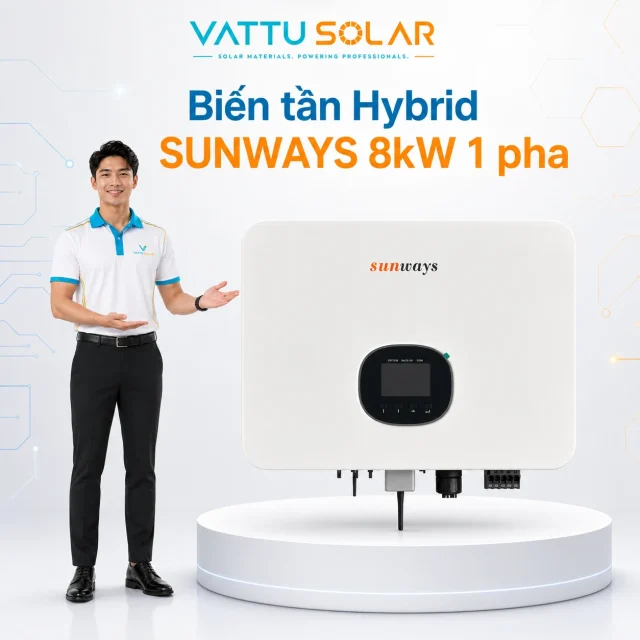 Biến tần Hybrid SUNWAYS 8kW 1 pha - Vật Tư Solar