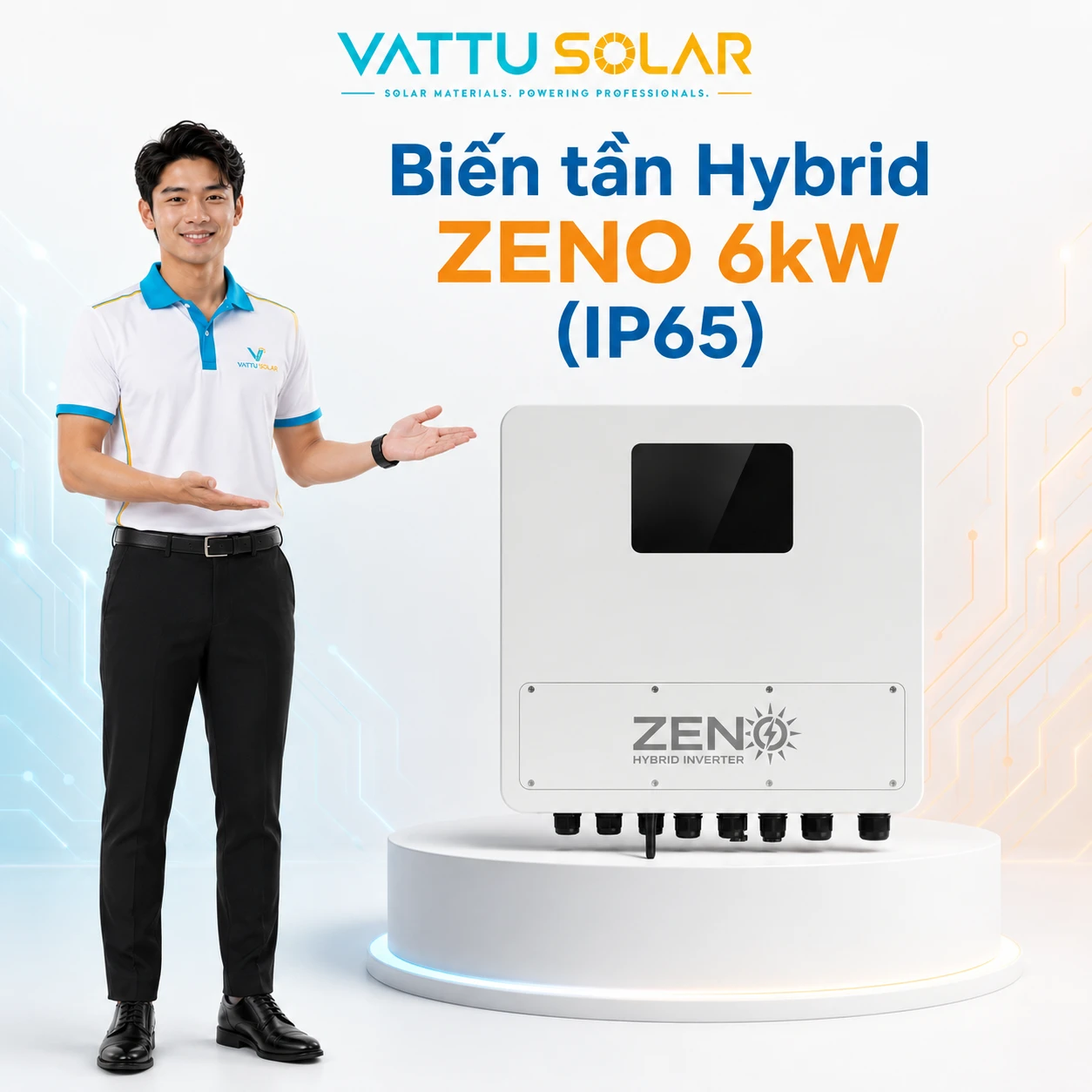 Biến tần Hybrid ZENO 6kW IP65 - Vật Tư Solar