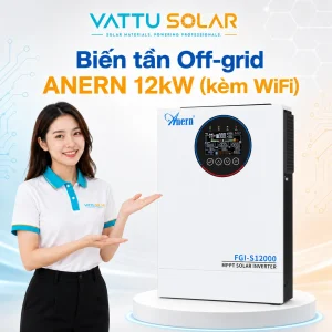 Biến tần Off-grid ANERN 12kW (kèm WiFi) - Vật Tư Solar
