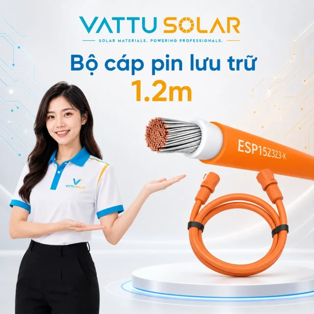 Bộ cáp pin lưu trữ 1.2m - Vật Tư Solar