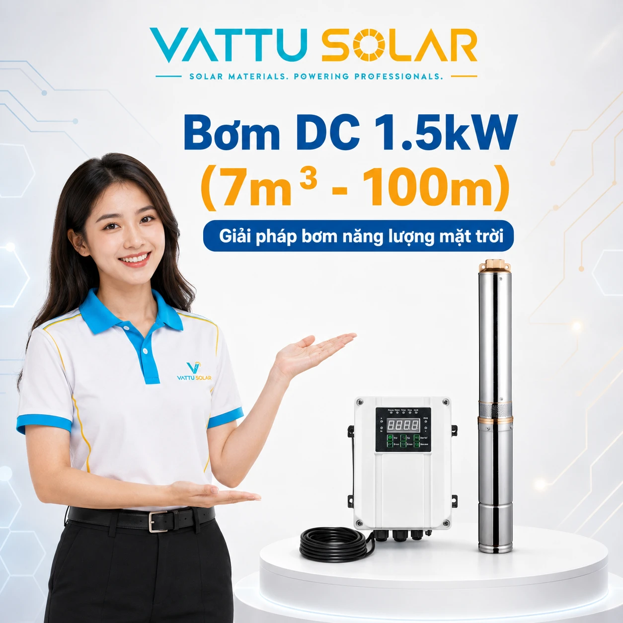 Bơm DC 1.5kW - Vật Tư Solar