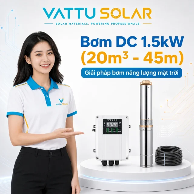 Bơm DC 1.5kW - Vật Tư Solar