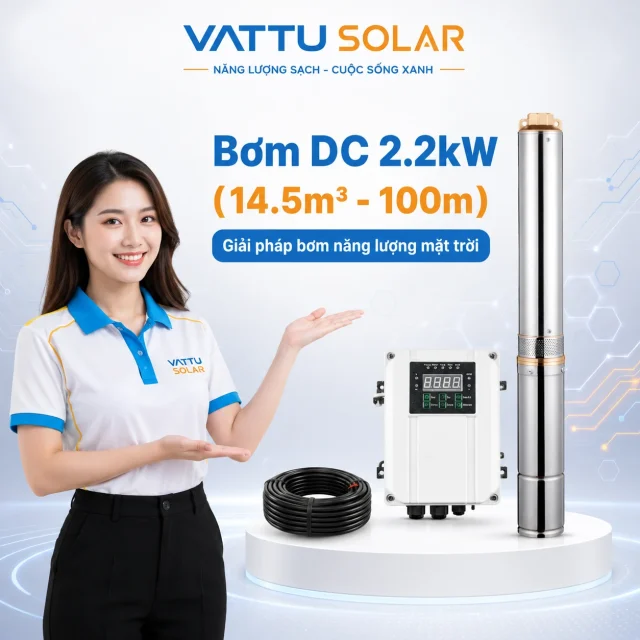 Bơm DC 2.2kW - Vật Tư Solar
