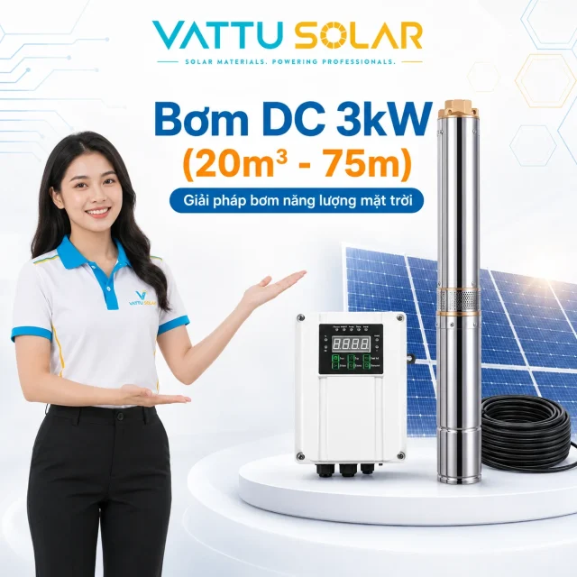 Bơm DC 3kW - Vật Tư Solar