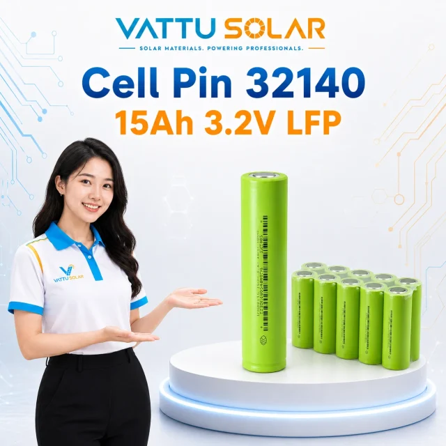 Cell pin 32140 15Ah 3.2V LFP - Vật Tư Solar