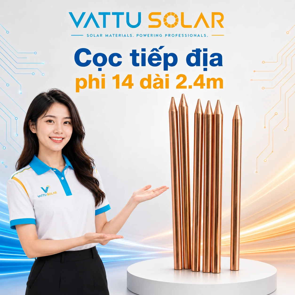 Cọc tiếp địa - Vật Tư Solar