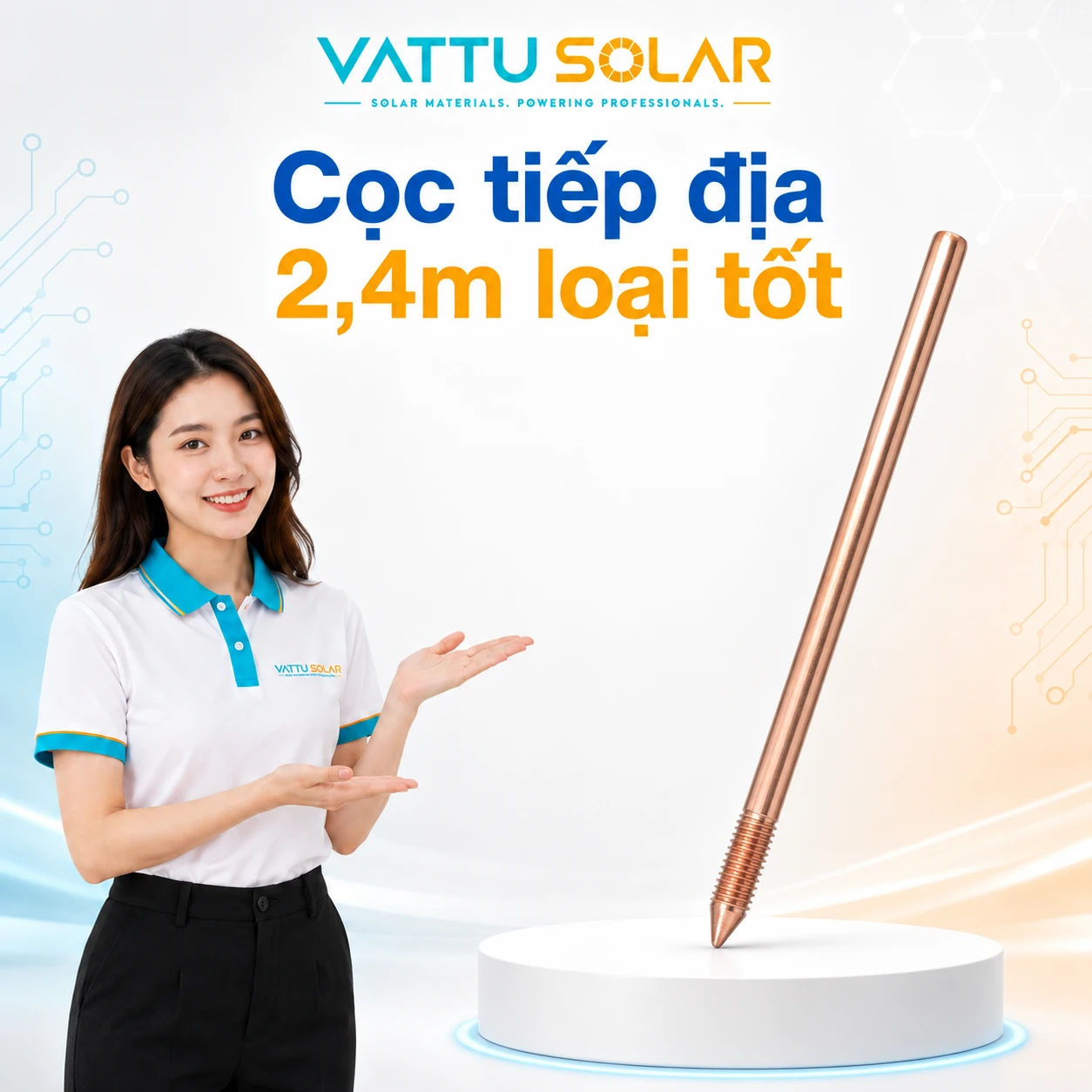 Cọc tiếp địa - Vật Tư Solar
