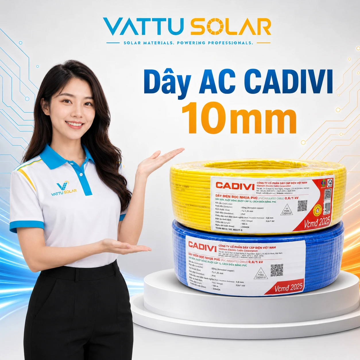 Dây AC CADIVI - Vật Tư Solar