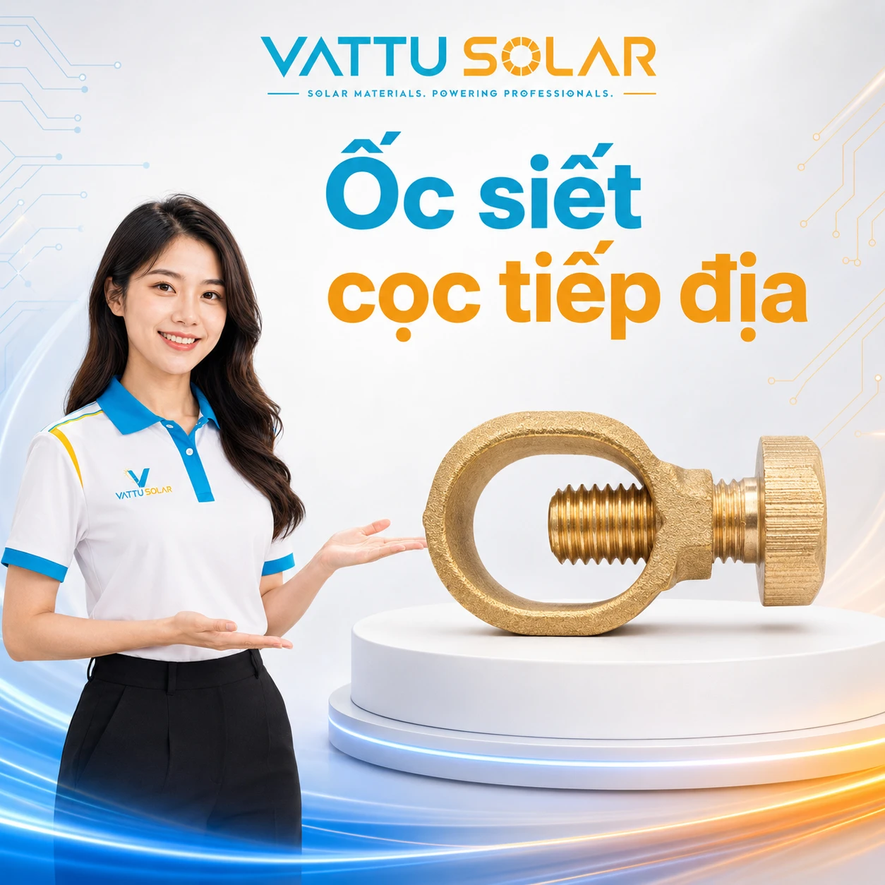 Ốc siết cọc tiếp địa - Vật Tư Solar