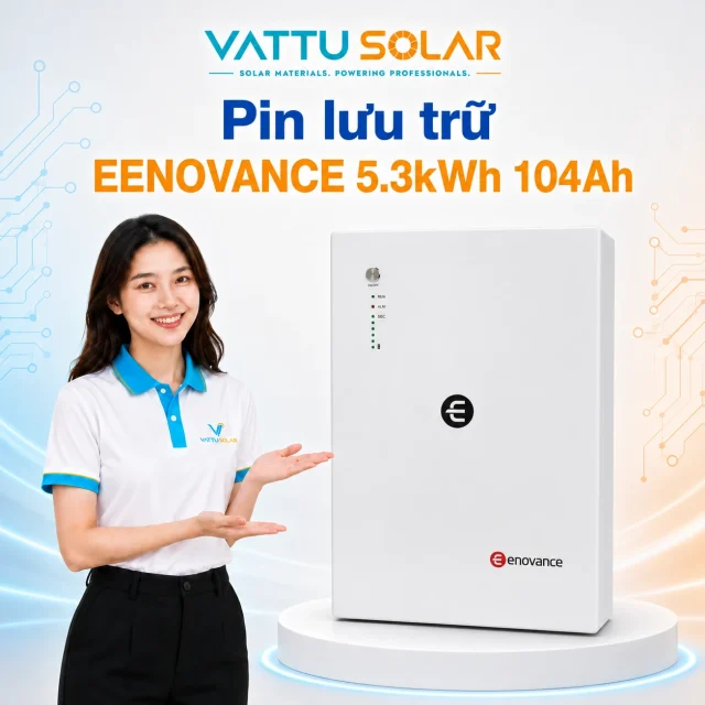 Pin lưu trữ EENOVANCE 5.3kWh 104Ah - Vật Tư Solar