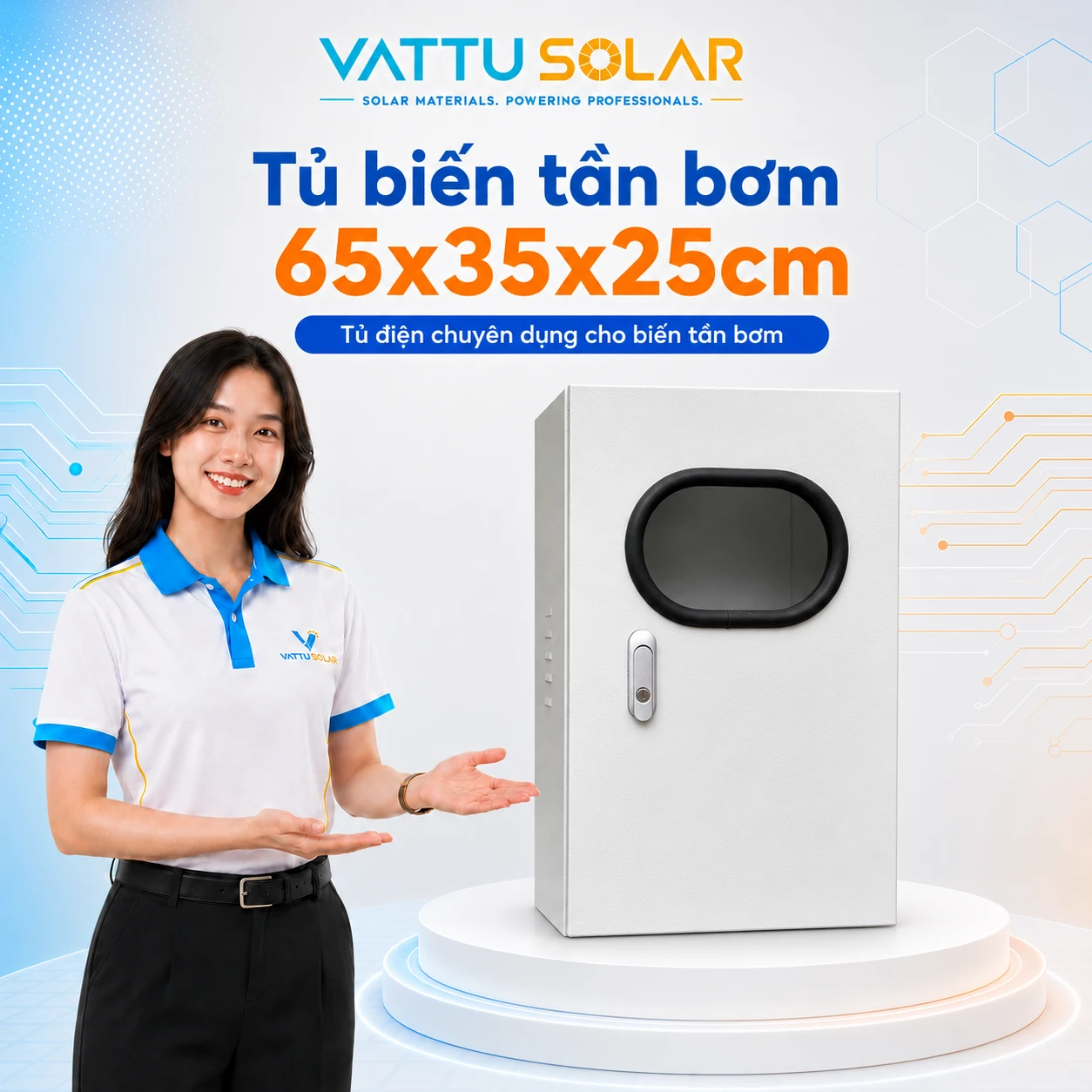 Tủ biến tần bơm 65x35x25cm - Vật Tư Solar