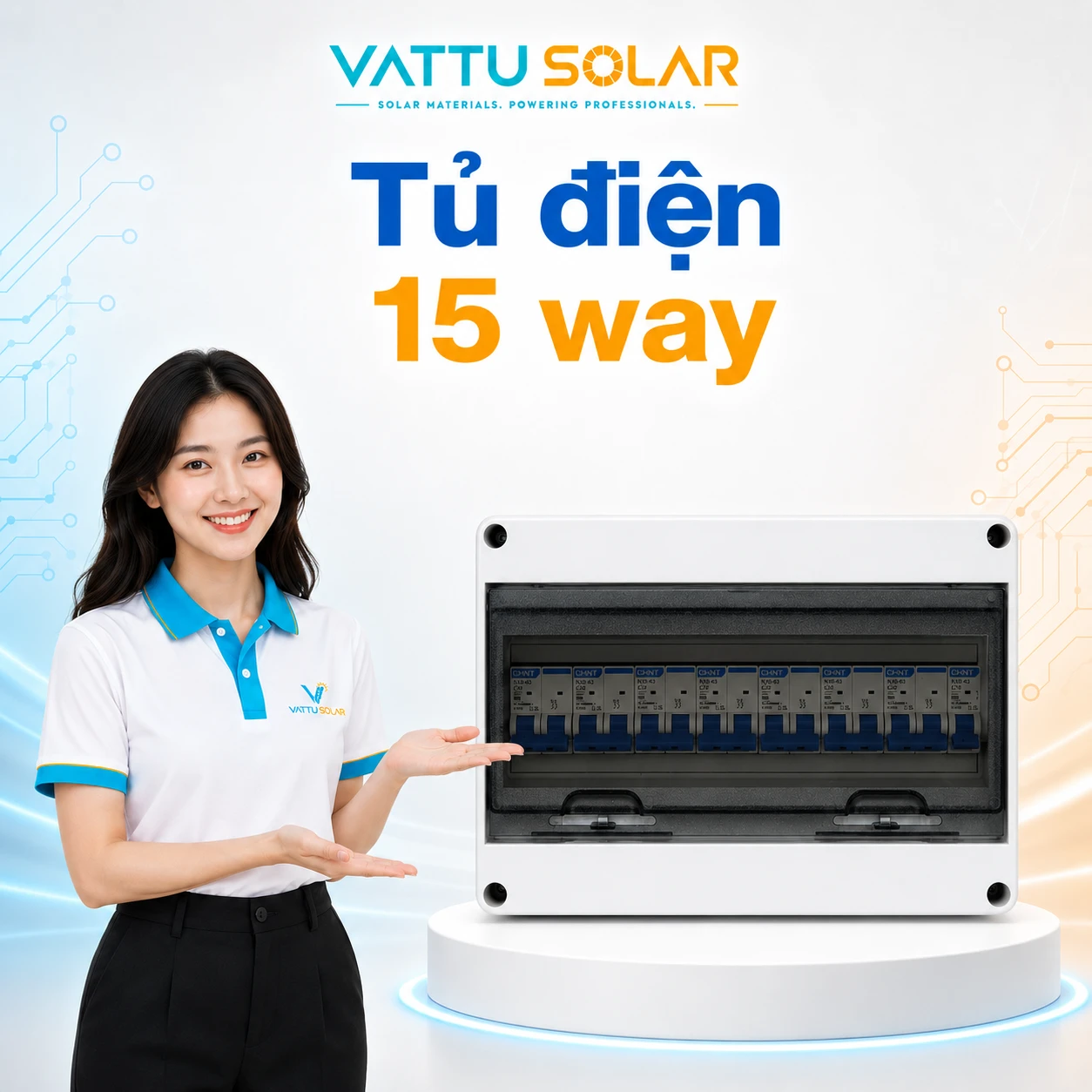 Tủ điện 15 way - Vật Tư Solar